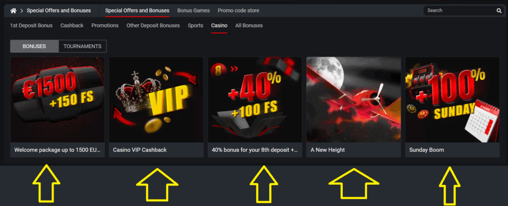Alternative accruals of 888starz