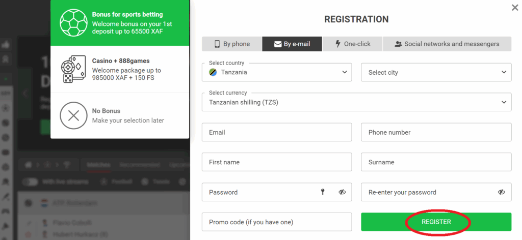 Features of 888Starz registration