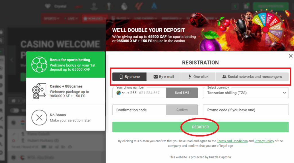 Simple 888starz registration